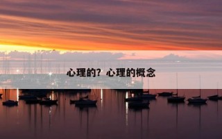 心理的？心理的概念