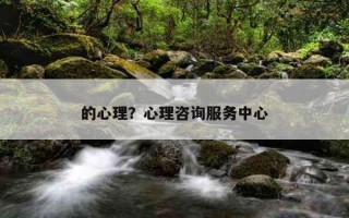 的心理？心理咨詢服務(wù)中心