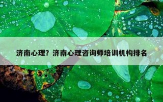 濟(jì)南心理？濟(jì)南心理咨詢師培訓(xùn)機(jī)構(gòu)排名