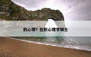 的心理？在職心理學(xué)碩士