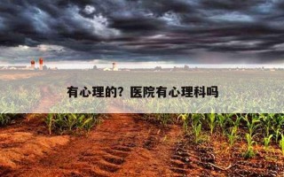 有心理的？醫(yī)院有心理科嗎