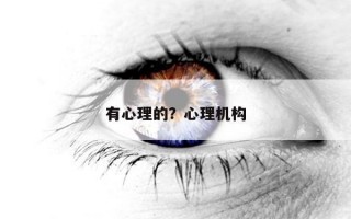 有心理的？心理機(jī)構(gòu)